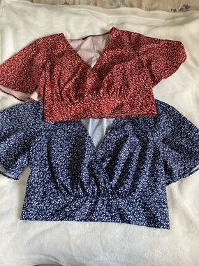 Bundle of Two SHEIN floral Crop Tops